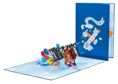 Happy Birthday Biplane Pop Up Card