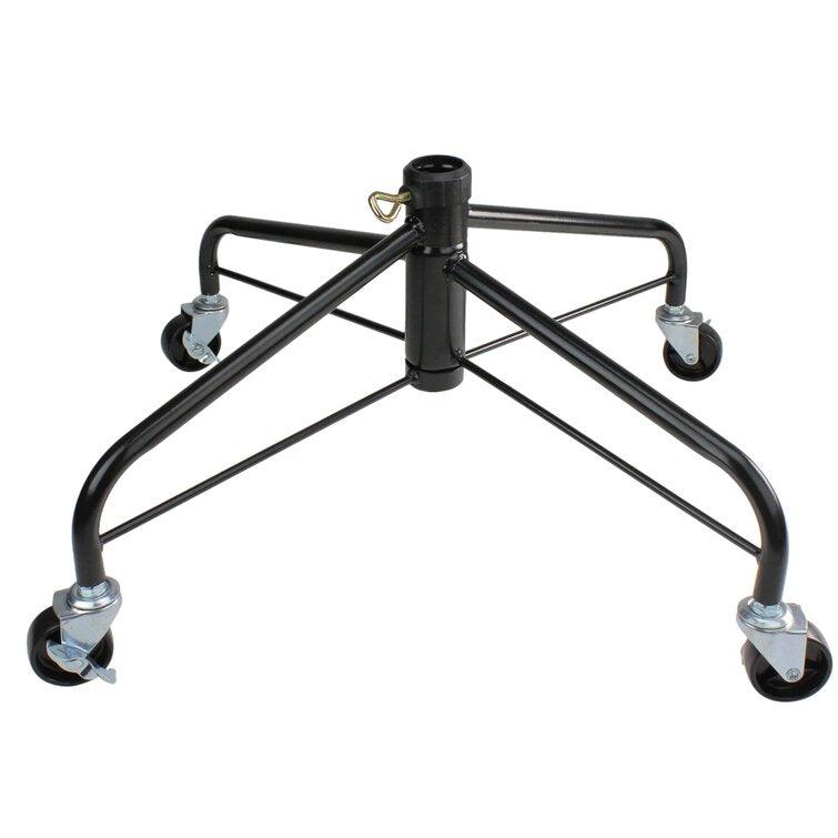 Sturdy Black Metal Rolling Christmas Tree Stand