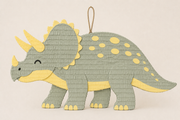 🦕 Triceratops Piñata – Handmade Sage Green Dinosaur Party Decoration for Dino Birthdays & Jurassic-Themed Celebrations