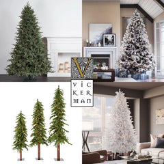8.5 ft Cashmere Slim Artificial Christmas Tree, Unlit or Warm White LED