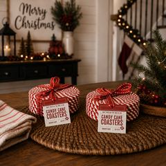 Candy Cane Coaster 4pk
