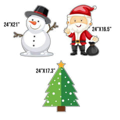 Christmas Themed Yard Letter Greetings Accessory Set 15 pc