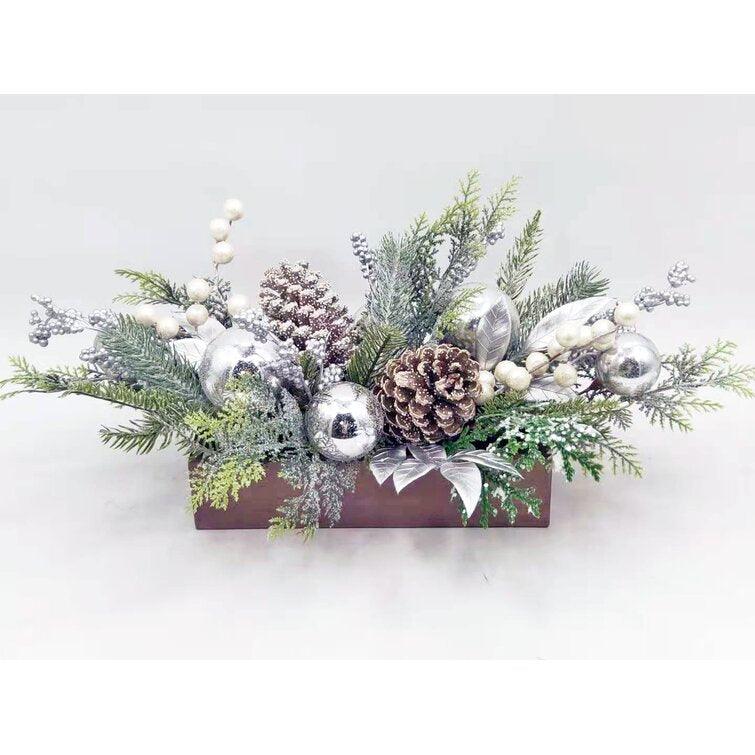 Christmas Pinecone and Berry Centerpiece