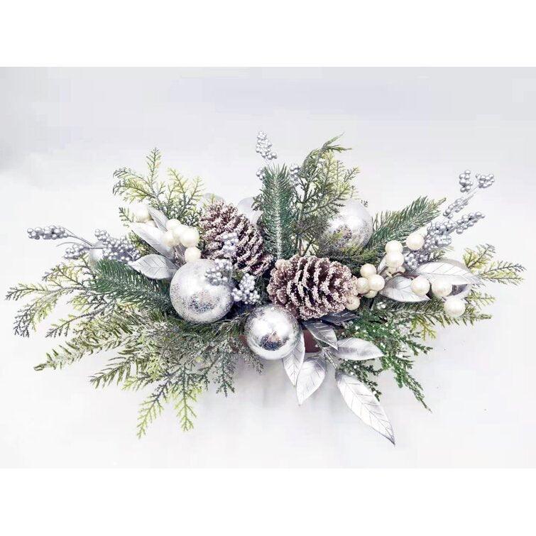 Christmas Pinecone and Berry Centerpiece