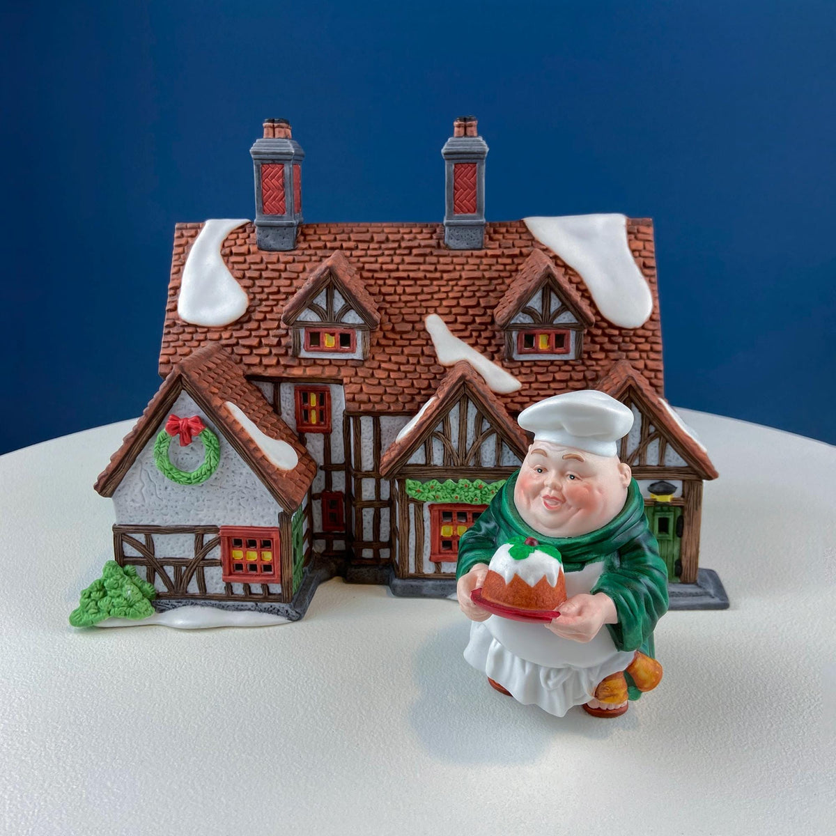 Illuminated Ashbury Inn. Vintage Christmas Village Porcelain House. Dickens' Village Series. Home or Retail Decor. Kids Room.