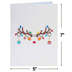 Paper Love Christmas Card - Ornament Reindeer Pop Up Card