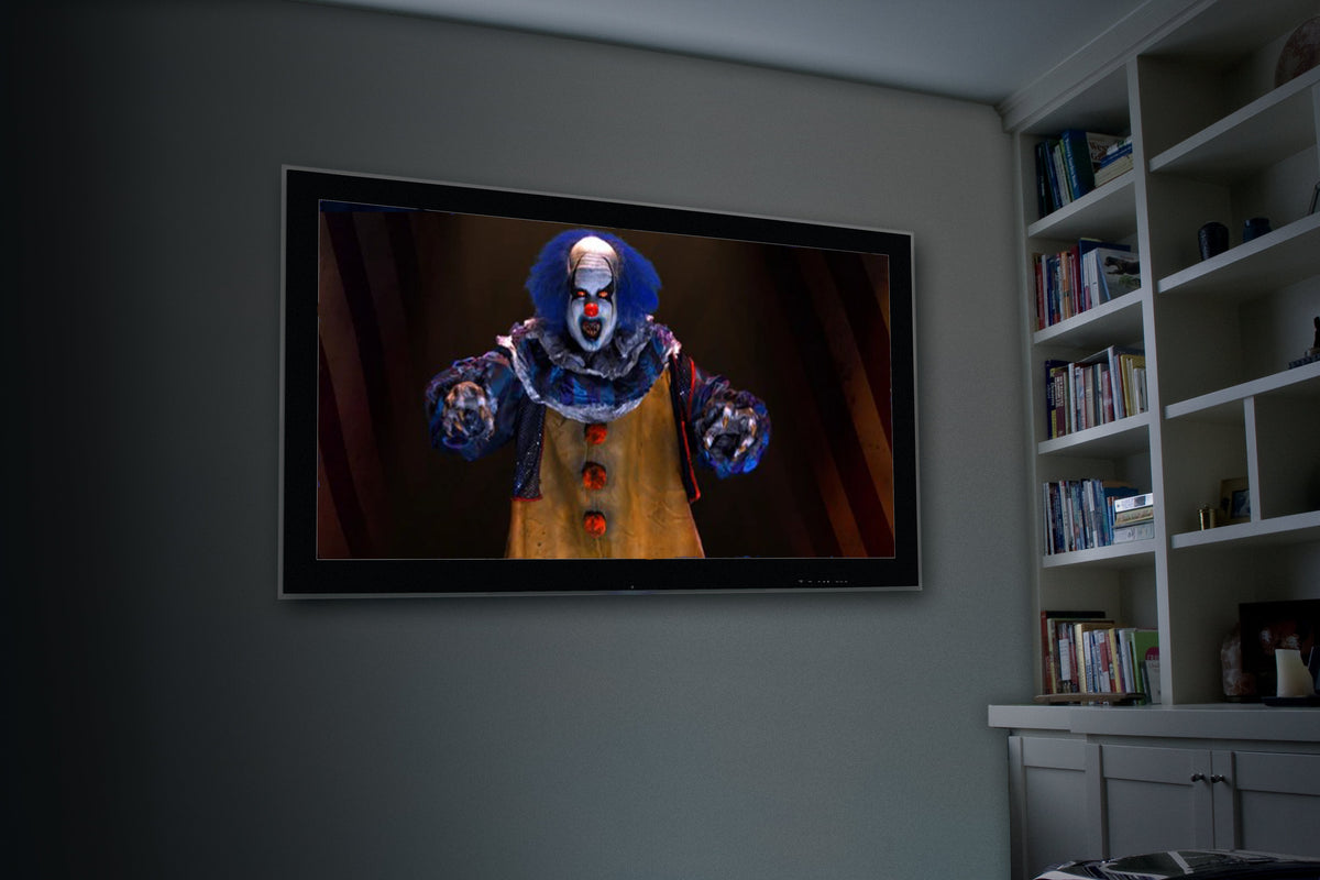 HoliScapes® USB Projector Kit - Creepy Clowns + Projector + 48" x 72" Projection Screen