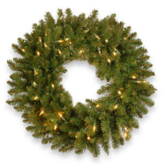 Customizable Christmas Tree & Wreath Set Kingswood Fir with Clear Lights