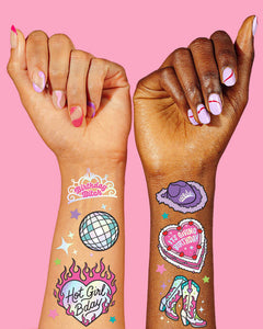 Shimmer Bday Girl Pack - banner, tats + tiara