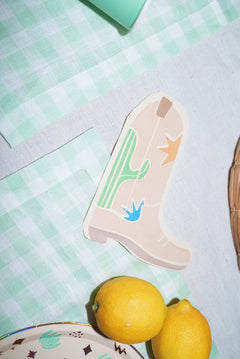 Western Boot Napkins – Cowboy Party Table Napkins (x 12)