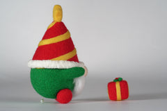 Striped Hat Christmas Gnome Needle Felting Kit by Wizardi F07N8-491