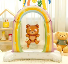 Teddy Bear on a Swing Standing Foil Balloon Decoration F07M1-11