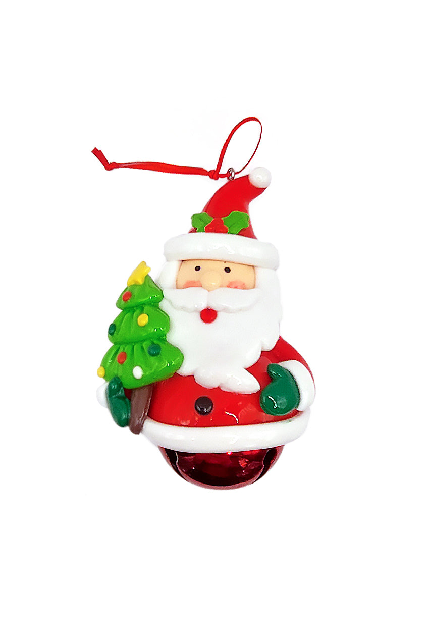 Christmas Ornament - Glossy Gingerbread Santa. Wizardi Festive Decoration F07-N2-14-E2504A