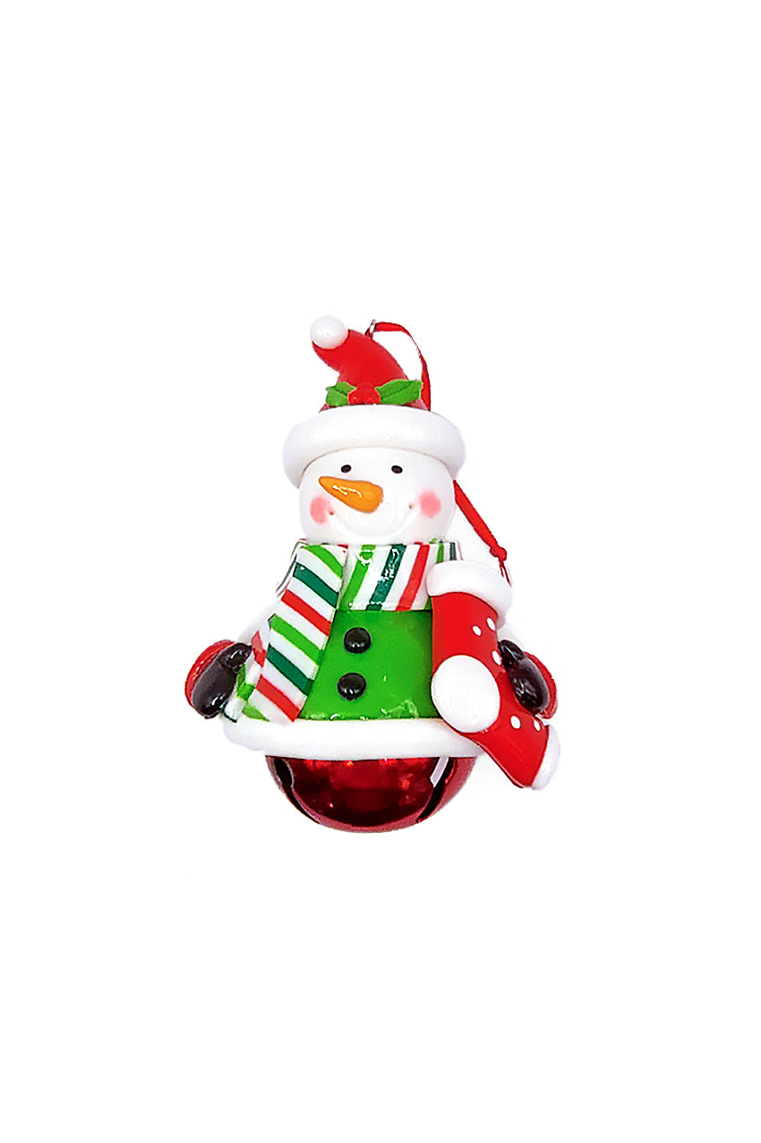 Christmas Ornament - Glossy Gingerbread Snowman. Festive Decoration
