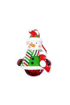 Christmas Ornament - Glossy Gingerbread Snowman. Wizardi Festive Decoration F07-N2-14-E2504B