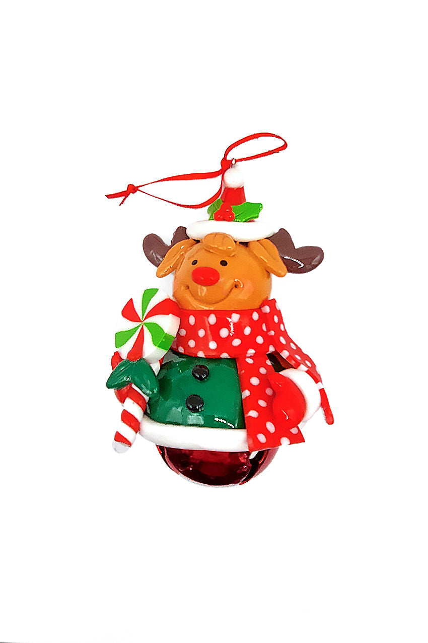Christmas Ornament - Glossy Gingerbread Reindeer. Festive Decoration