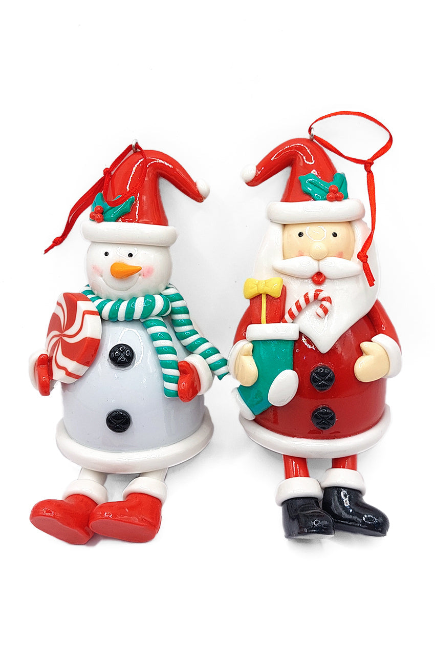 Christmas Ornament - Glossy Gingerbread Snowman. Wizardi Festive Decoration F07-N2-16-CEE019B