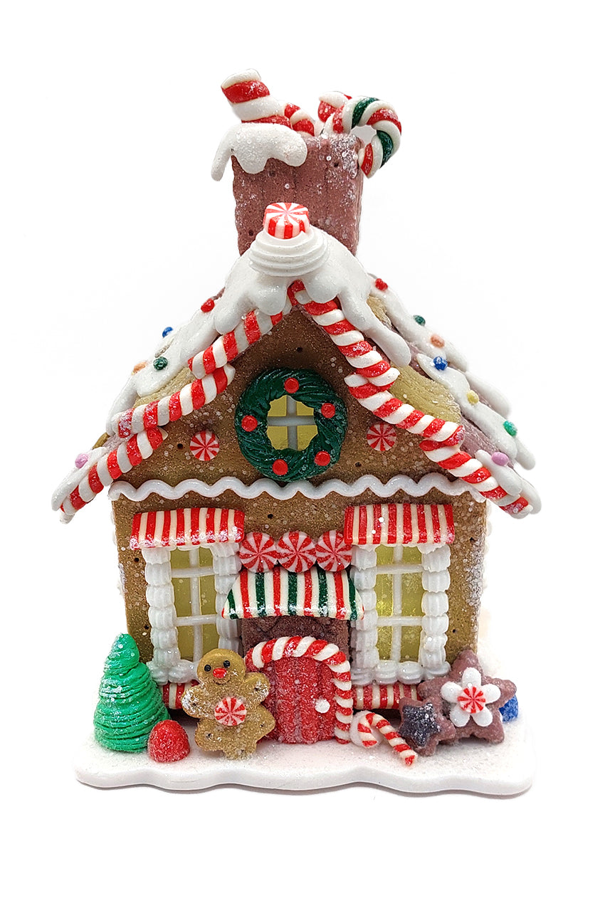 Christmas Gingerbread Candy House. Festive Decoration