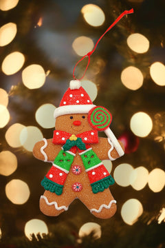 Christmas Ornament - Gingerbread Man. Wizardi Festive Decoration F07-N2-5-AEE046C