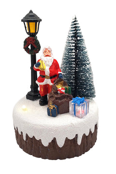 Holiday Scene with Santa - Christmas Village Collection by Wizardi F07-N6-2A Santa