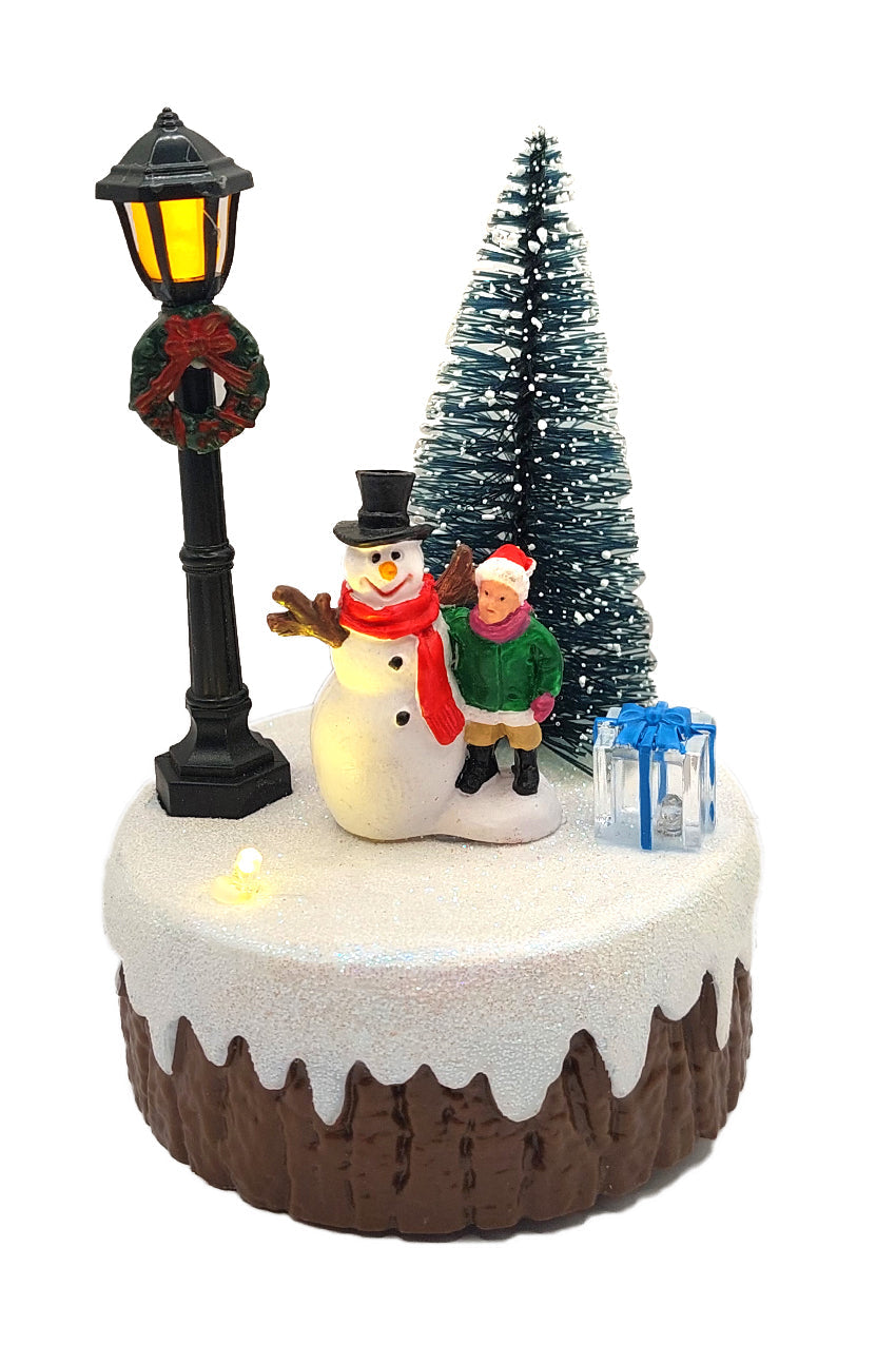 Holiday Snowman Scene - Christmas Village Collection by Wizardi F07-N6-2B Snowman