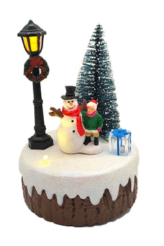 Holiday Snowman Scene - Christmas Village Collection by Wizardi F07-N6-2B Snowman