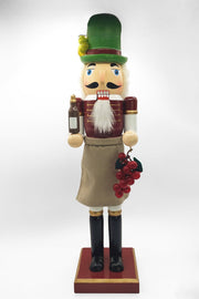 Winemaker with Grapes Christmas Wooden Nutcracker 15 in by Wizardi F07M14-20-N01850A