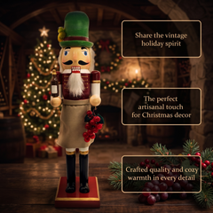 Winemaker with Grapes Christmas Wooden Nutcracker 15 in by Wizardi F07M14-20-N01850A