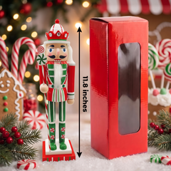 Peppermint Candy King Christmas Wooden Nutcracker 12 in by Wizardi F07M14-31-N01702D