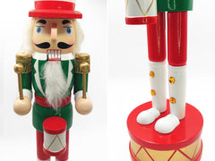Candy Stripe Hat Drummer Christmas Wooden Nutcracker 15 in by Wizardi F07M14-32-N01819A