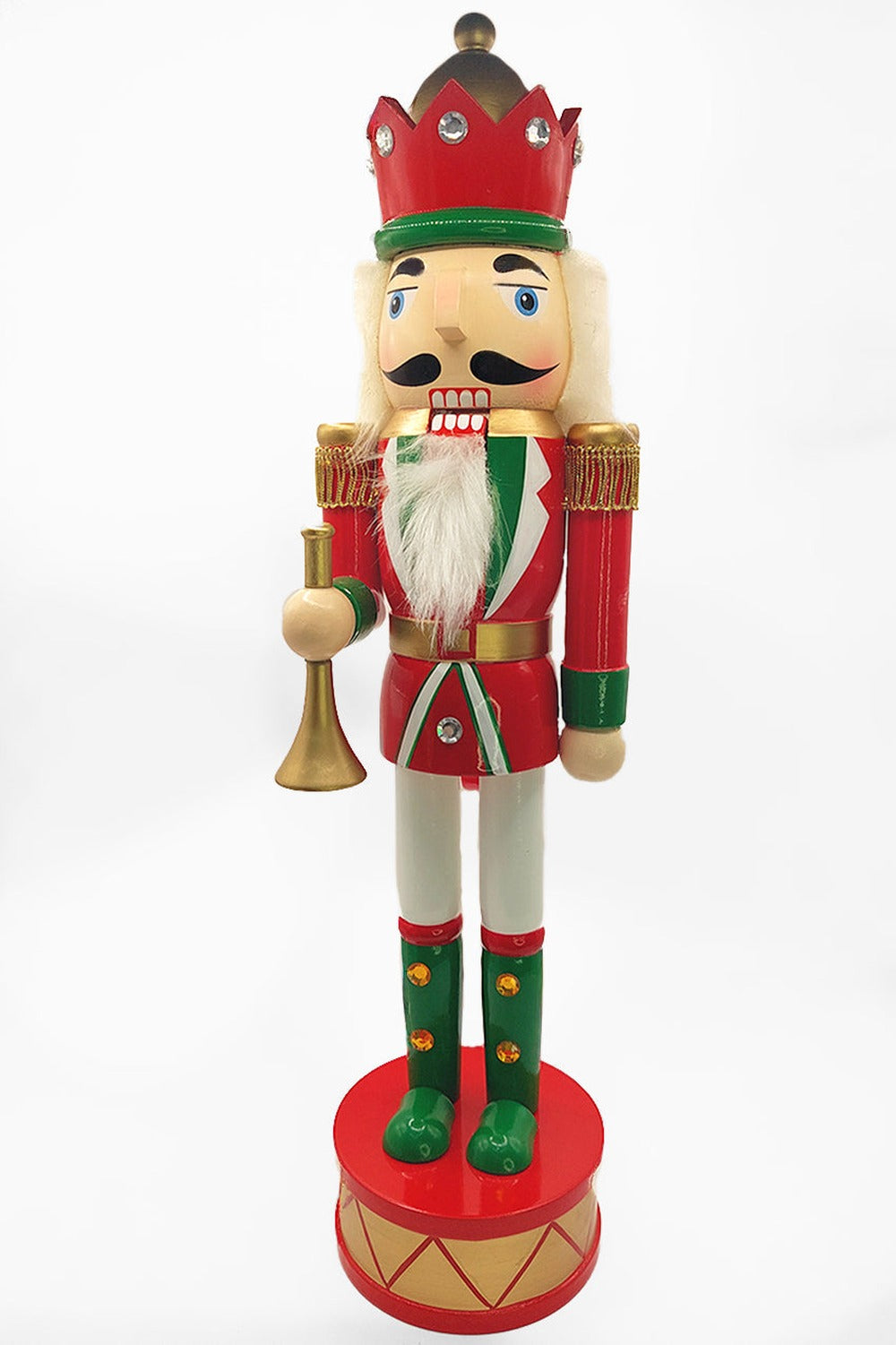 Crowned Trumpeter Christmas Wooden Nutcracker 15 in by Wizardi F07M14-32-N01819D