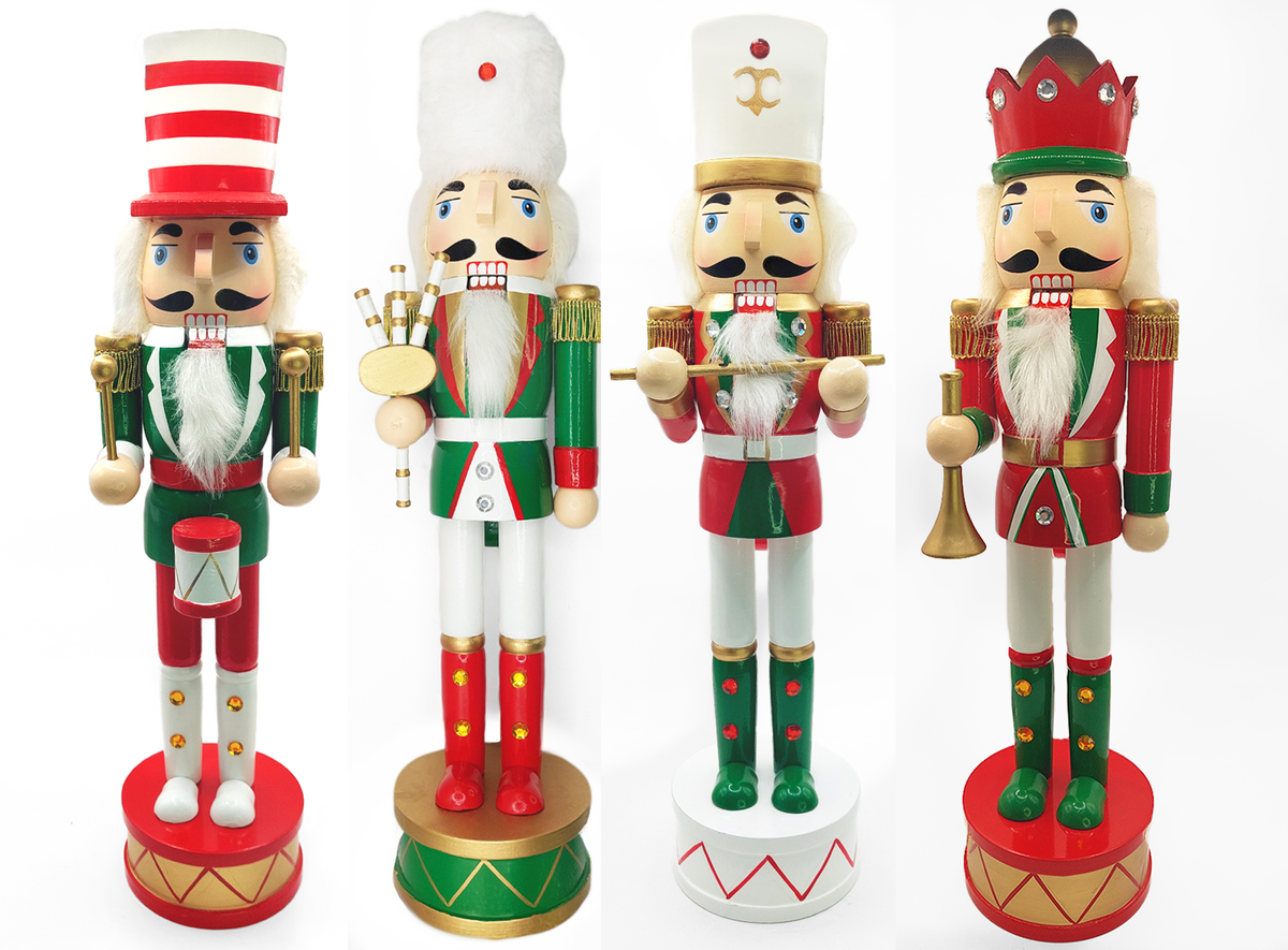 Crowned Trumpeter Christmas Wooden Nutcracker 15 in by Wizardi F07M14-32-N01819D