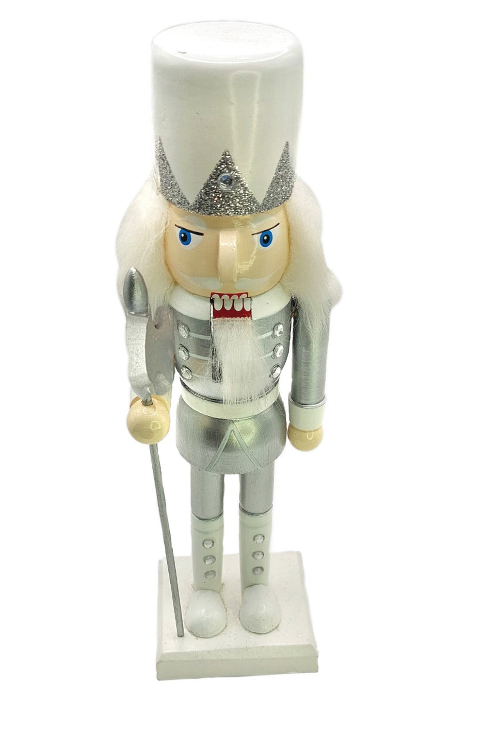Silver Frost Axeman Christmas Wooden Nutcracker 9 in by Wizardi F07M14-35-N01364B