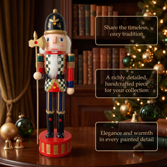 Halberdier with Gold Halberd Christmas Wooden Nutcracker 15 in by Wizardi F07M14-36-N01845A