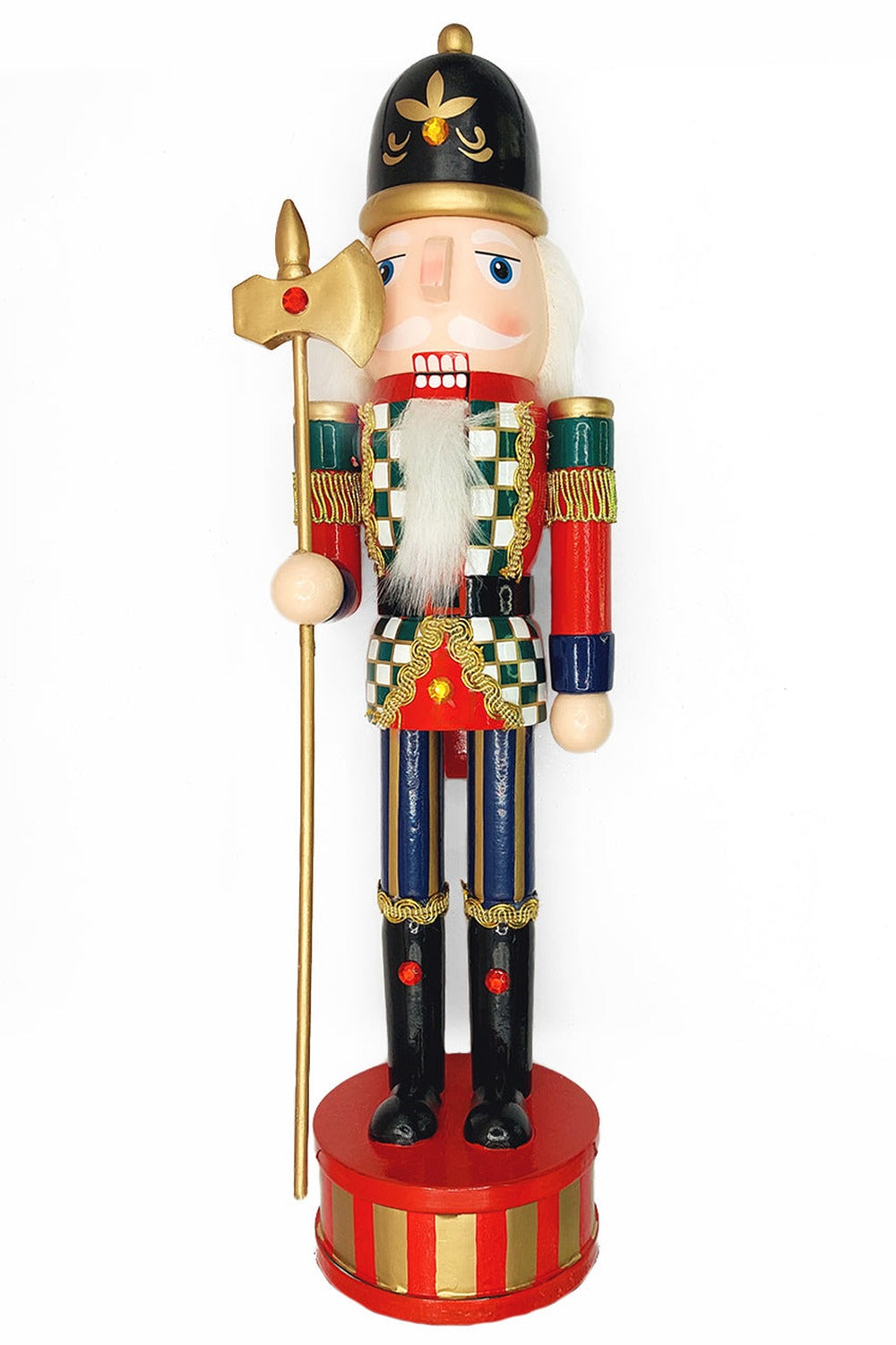 Halberdier with Gold Halberd Christmas Wooden Nutcracker 15 in by Wizardi F07M14-36-N01845A