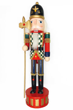 Halberdier with Gold Halberd Christmas Wooden Nutcracker 15 in by Wizardi F07M14-36-N01845A