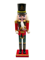 Black Top Hat Drummer Christmas Wooden Nutcracker 12 in by Wizardi F07M14-38-N01724C