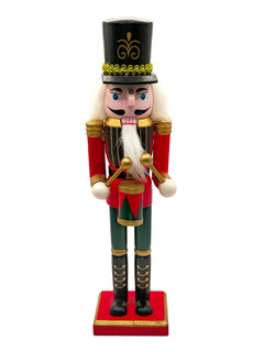 Black Top Hat Drummer Christmas Wooden Nutcracker 12 in by Wizardi F07M14-38-N01724C