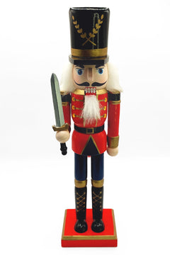 Laurel Top Hat Swordsman Christmas Wooden Nutcracker 12 in by Wizardi F07M14-39-N01365B