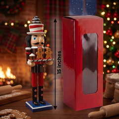 Cocoa and Gingerbread Baker Christmas Wooden Nutcracker 15 in by Wizardi F07M14-41-N01058C