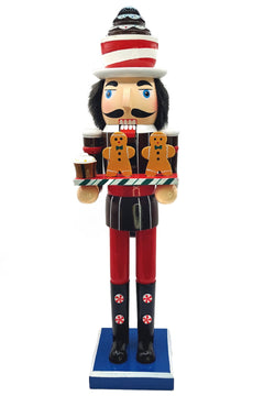 Cocoa and Gingerbread Baker Christmas Wooden Nutcracker 15 in by Wizardi F07M14-41-N01058C