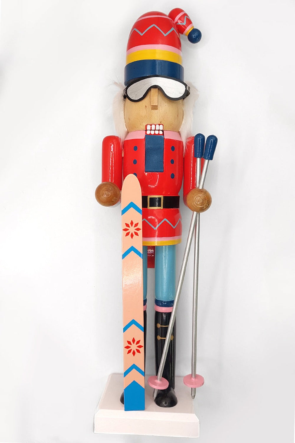 Skier with Goggles Christmas Wooden Nutcracker 15 in by Wizardi F07M14-42-N01826A