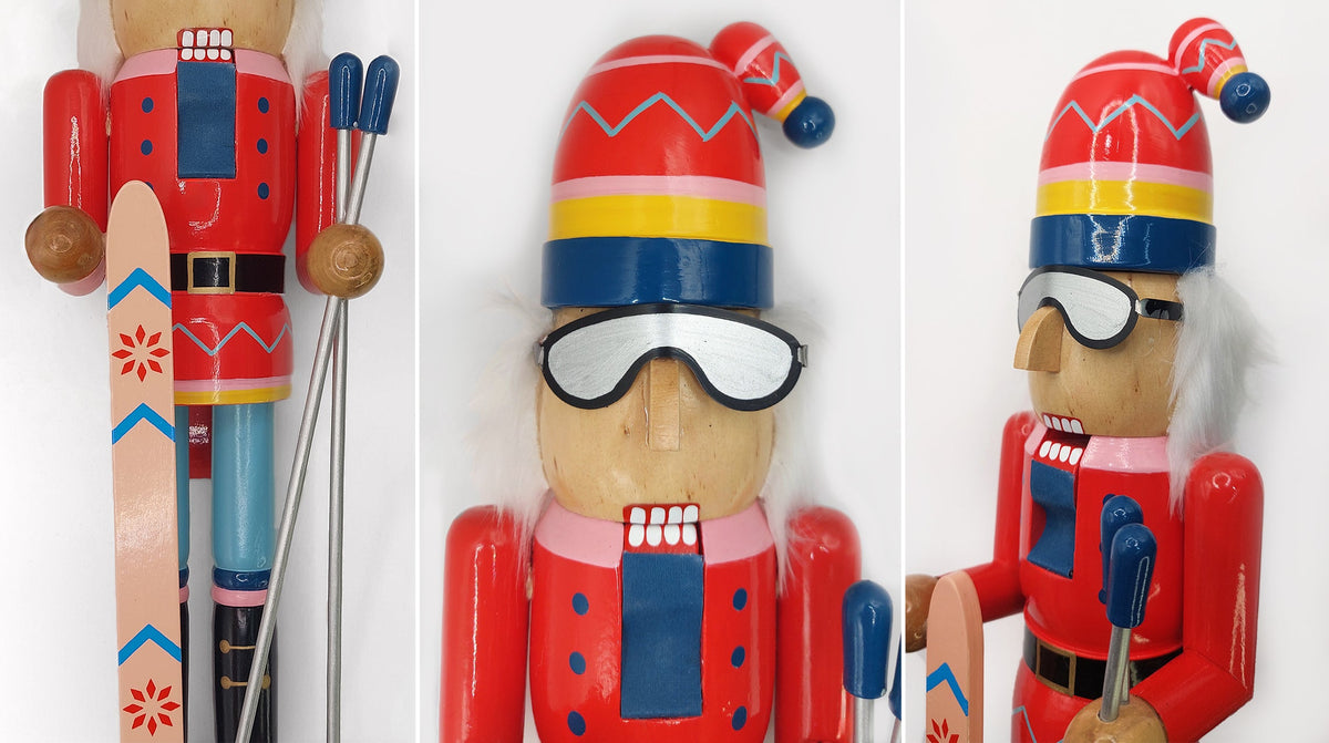 Skier with Goggles Christmas Wooden Nutcracker 15 in by Wizardi F07M14-42-N01826A