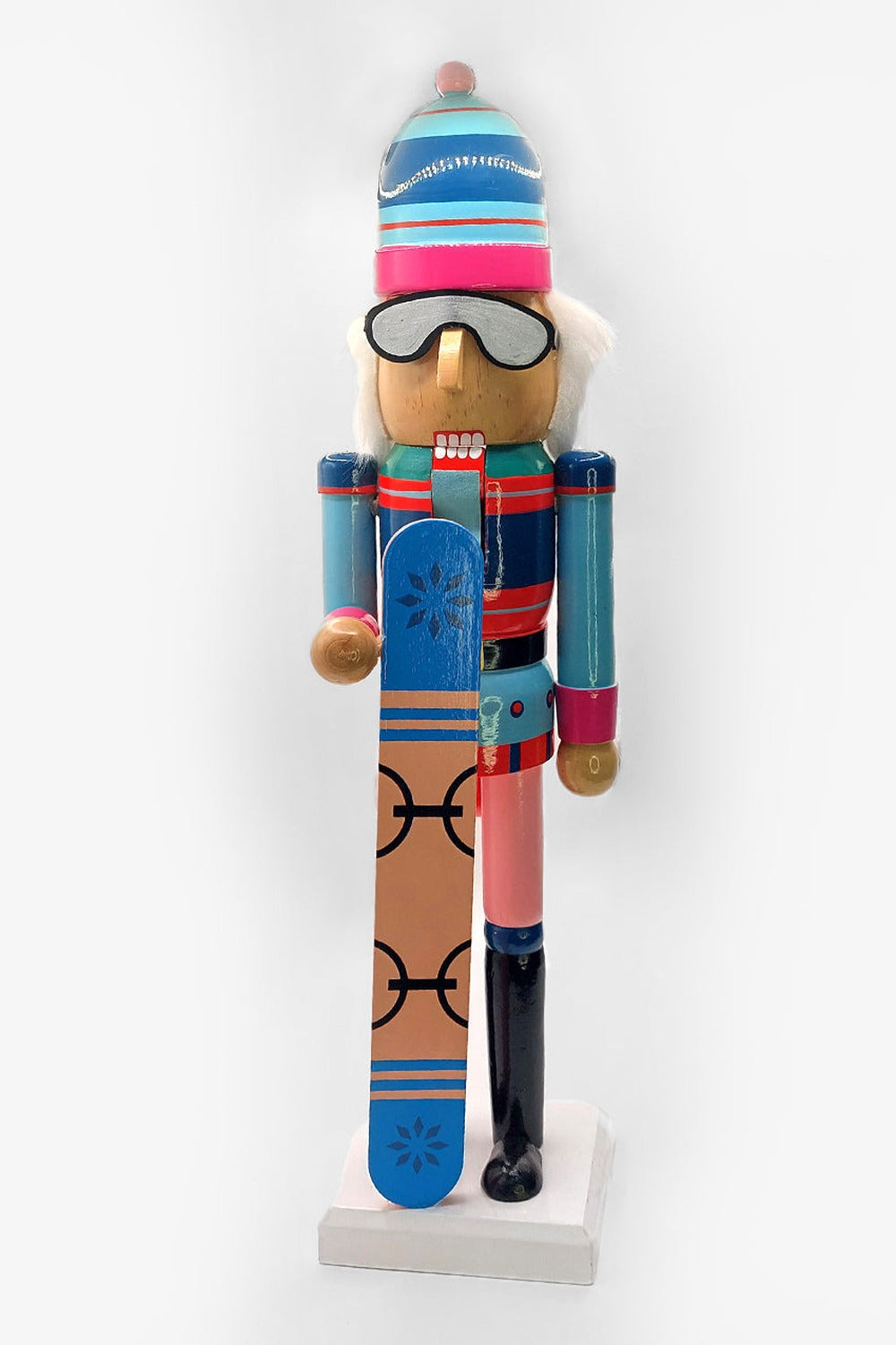 Snowboarder Christmas Wooden Nutcracker 15 in by Wizardi F07M14-42-N01826B