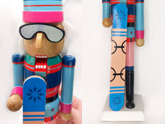 Snowboarder Christmas Wooden Nutcracker 15 in by Wizardi F07M14-42-N01826B