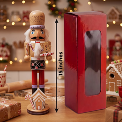 Gingerbread Baker with Cookie Christmas Wooden Nutcracker 15 in by Wizardi F07M14-43-XC4617A