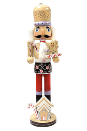 Gingerbread Baker with Cookie Christmas Wooden Nutcracker 15 in by Wizardi F07M14-43-XC4617A