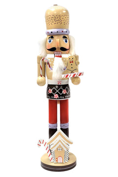 Gingerbread Baker with Cookie Christmas Wooden Nutcracker 15 in by Wizardi F07M14-43-XC4617A