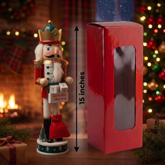 Countdown Calendar King Christmas Wooden Nutcracker 15 in by Wizardi F07M14-44-N01830A