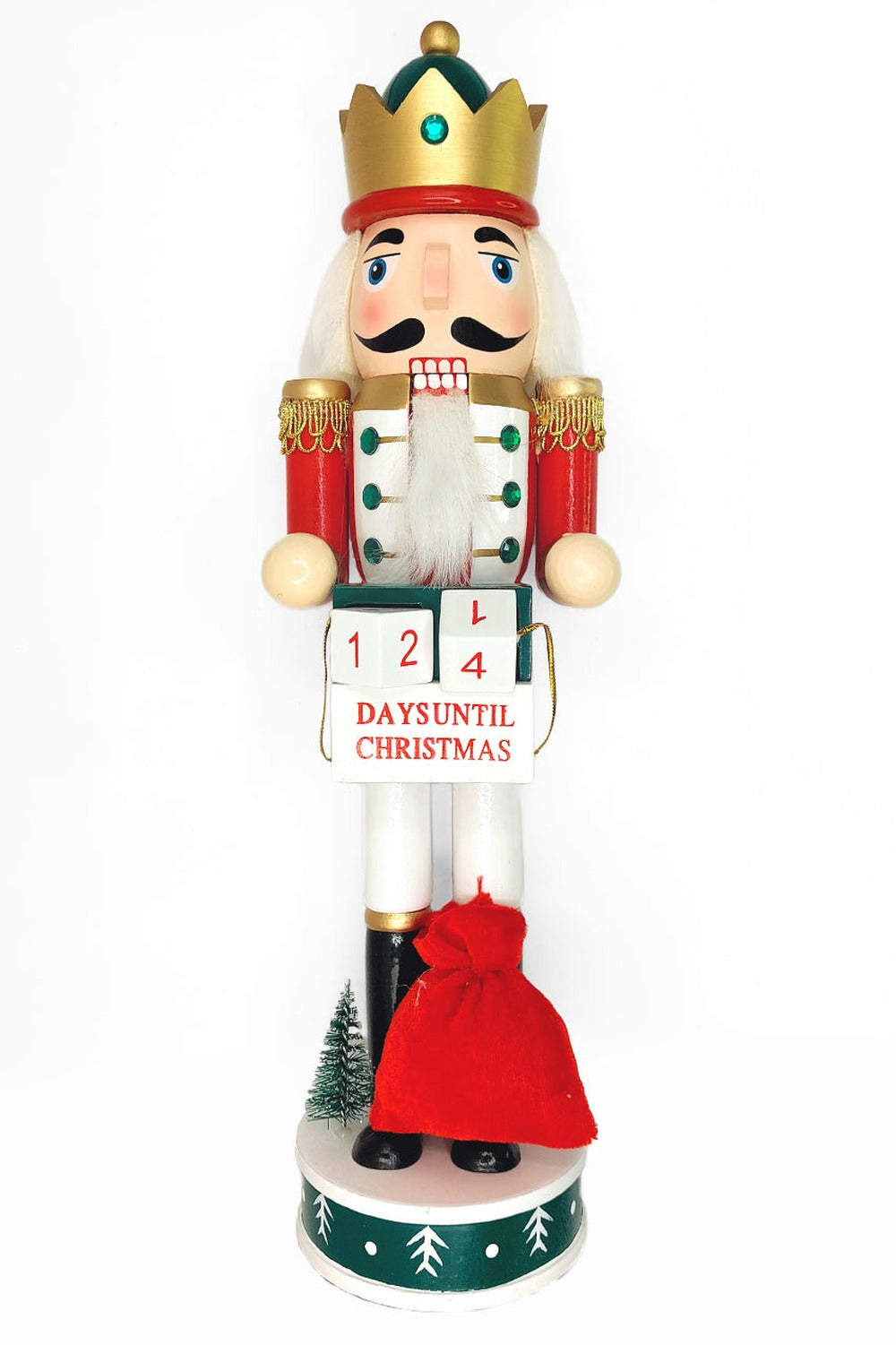 Countdown Calendar King Christmas Wooden Nutcracker 15 in by Wizardi F07M14-44-N01830A